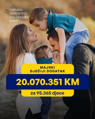 Ministar objavio lijepu vijest: Na račune uskoro liježe više od 20 miliona KM, obuhvaćeno skoro 100.000 korisnika