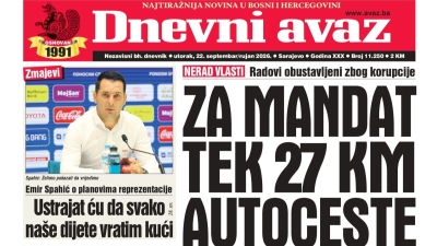 U današnjem "Dnevnom avazu" čitajte: Za mandat tek 27 km autoceste