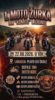 Prva Moto žurka u Ljubinju okupiće bajkere iz regiona