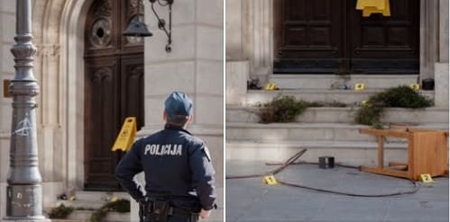 Policija potvrdila da je riječ o zločinu iz mržnje: Vandal stolicama i smećem gađao pravoslavnu crkvu u Zagrebu