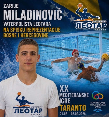 Zarije Miladinović iz „Leotara“ predstavlja BiH na Mediteranskim igrama