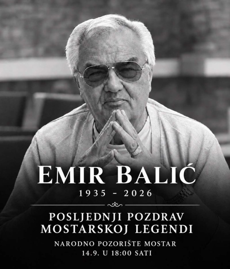 Posljednji pozdrav mostarskoj legendi: Komemoracija povodom smrti Emira Balića