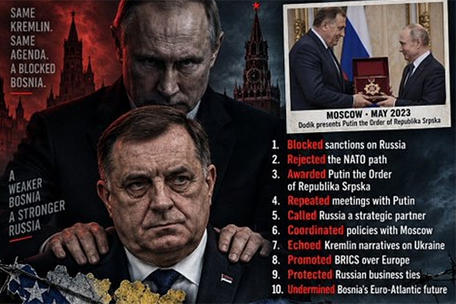 RUSKI RULET VOŽDA IZ LAKTAŠA: Opasan plan Putinovog čovjeka - Milorada Dodika...