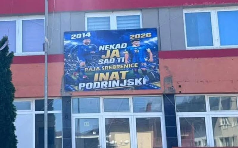 Baner za Bajraktarevića i Ibiševića u Srebrenici: "Nekad ja, sad ti - inat podrinjski"