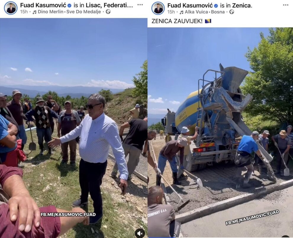 Saopćenje: Kada betoniranje ceste postane najveći uspjeh gradske vlasti “Slika i prilika današnje Zenice”