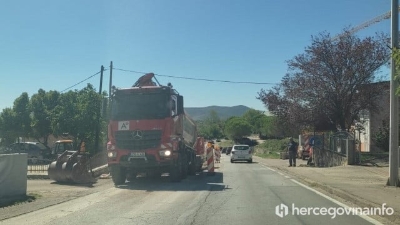 Radovi kod crkve u Čitluku usporavaju promet