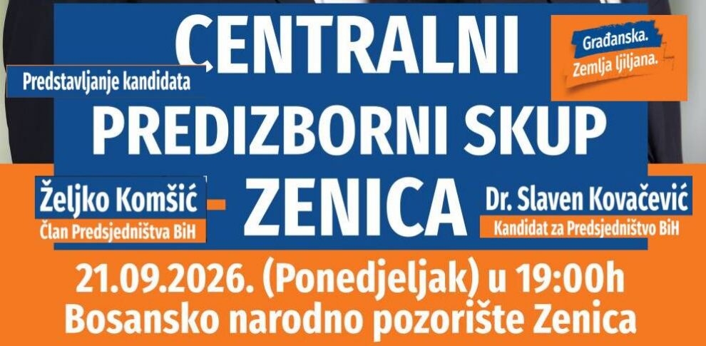 BNP Zenica u 19h – Centralni predizborni skup Demokratske fronte BiH