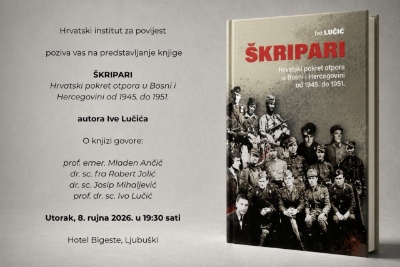 U Ljubuškom večeras predstavljanje knjige o škriparima