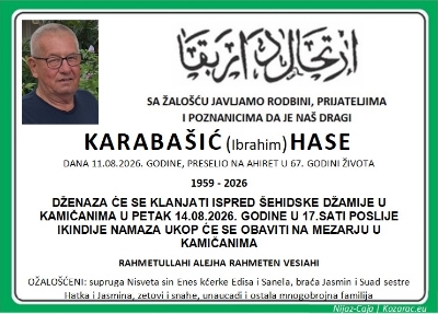 Na Ahiret preselio Karabašić (Ibrahim) Hase