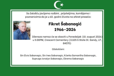 U Americi na Ahiret preselio Fikret Šabanagić