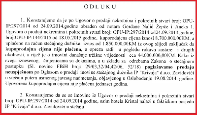 Čak 12 godina nakon potpisivanja ugovora: Prodaja Krivaje proglašena neuspješnom!
