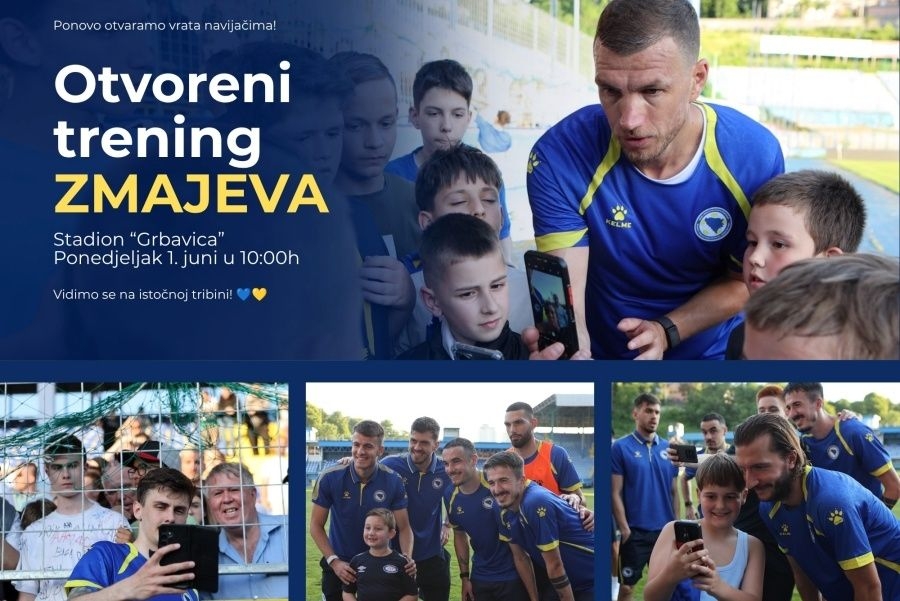 Otvoreni trening na Grbavici: Zmajevi pred put žele još jednom osjetiti huk s tribina