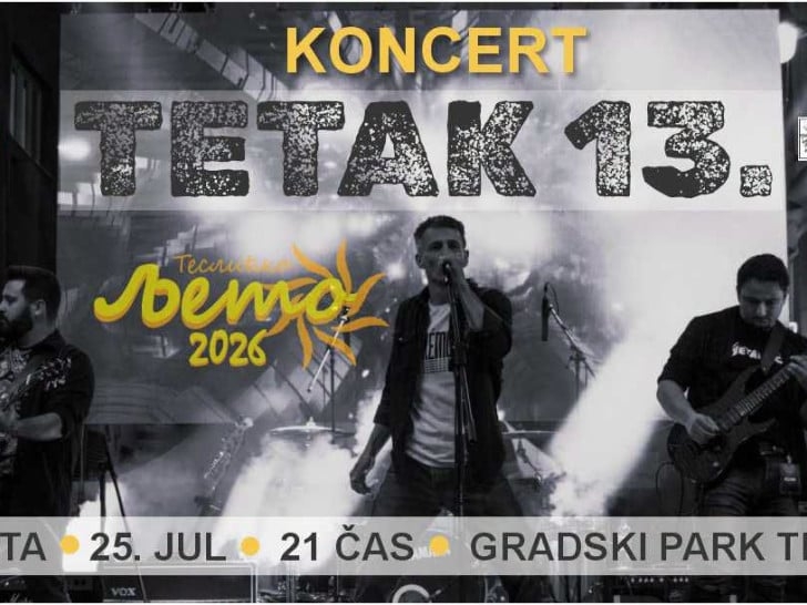 Rok spektakl u Gradskom parku: Bend "Tetak 13" donosi duh eks-ju muzike u Teslić