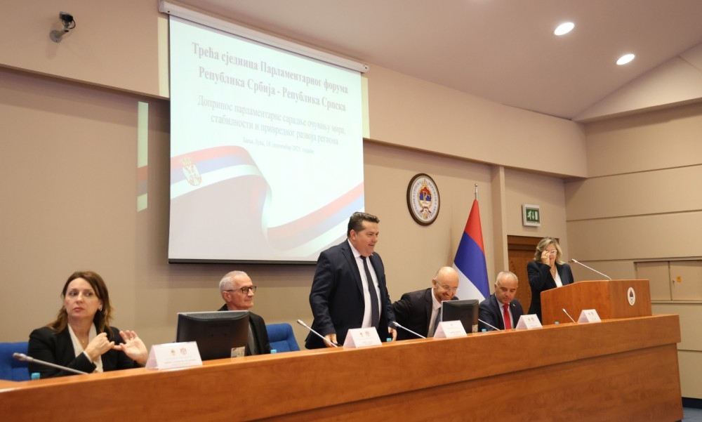 Stevandić poručio na Parlamentarnom forumu: Prioritet mir i stabilnost regiona