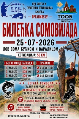 Počele prijave za „Bilećku somovijadu“: Bogat nagradni fond i cjelodnevna zabava na jezeru 25. jula