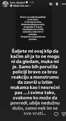 Luna Đogani šokirala objavom: 'Monstrum da završi u istim mukama!'