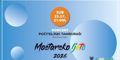 Počiteljski tamburaši večeras nastupaju u okviru "Mostarskog ljeta 2026"