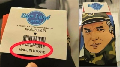 Lik ratnog zločinca Ratka Mladića na čarapama "Made in Türkiye": Turska pokrenula istragu, podnesena krivična prijava