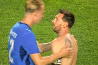VIDEO Messi nije prepoznao sina bivšeg suigrača: 'Bio je samo malo dijete'