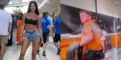 Atraktivna Hrvatica se pojavila na utrci Formule 1, kamerman i mehaničar "zaboravili" na svoj posao