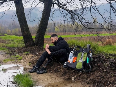 Čelinčanin na pragu Hilandara: Božidar Damjanović prešao 1.100 kilometara uprkos ranama na nogama