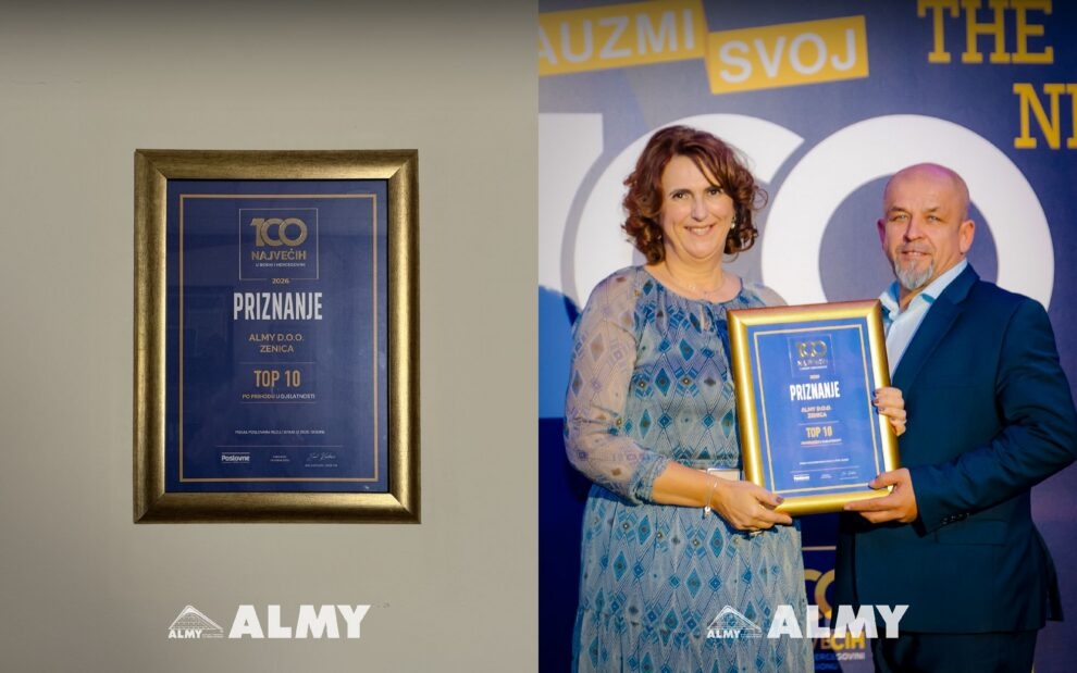 Zenički Almy među najvećim kompanijama u BiH: Šesto mjesto po prihodu u svojoj djelatnosti