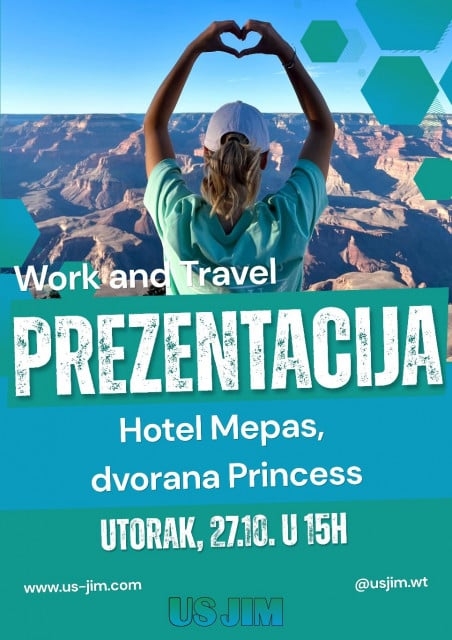 Želiš provesti ljeto 2027. u Americi? US JIM organizira Work & Travel prezentaciju u Mostaru!