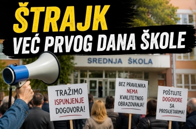 Štrajk prosvjetara u USK 1. septembra: Nova školska godina počinje protestom nastavnika