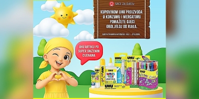 UHU, Konzum i Mercator daruju Udruženju "Srce za djecu"