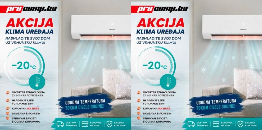 Ljeto je stiglo, a s njim i visoke temperature! Akcijska ponuda klima uređaja u ProComp-u!