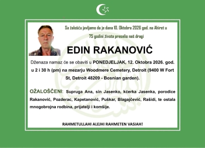 Na Ahiret preselio Edin Rakanović