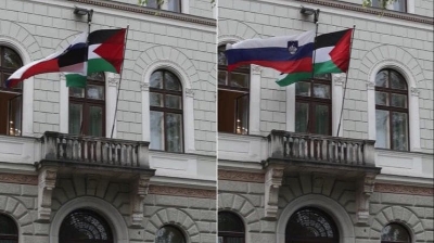 Janšina vlada skinula palestinsku zastavu, predsjednica je stavila na svoju palaču